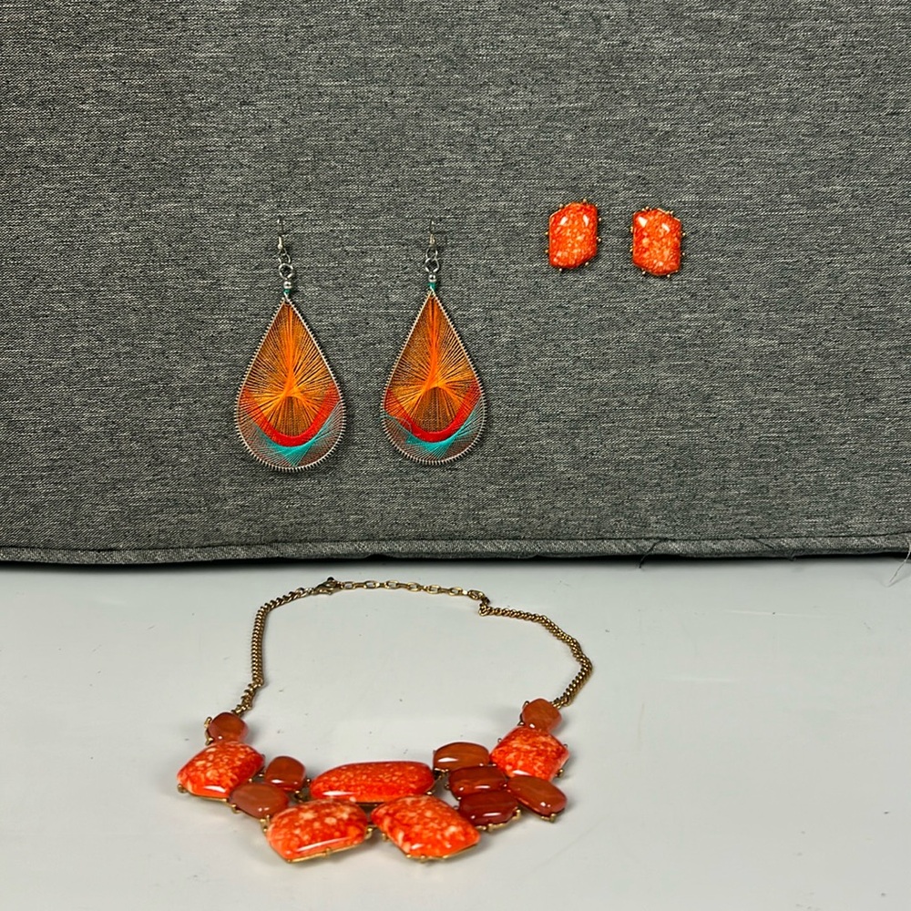 3 set of orange jewelry